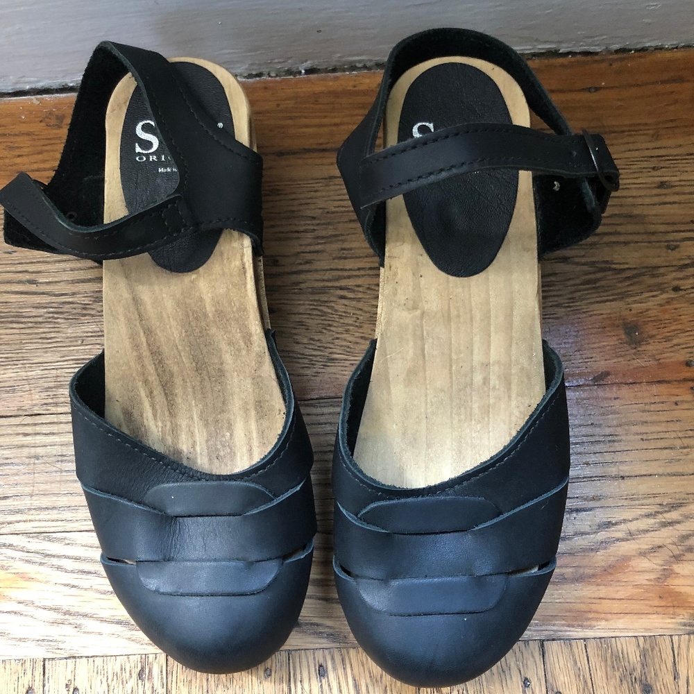 Sven clogs- maryjanes, low heal, sz 38